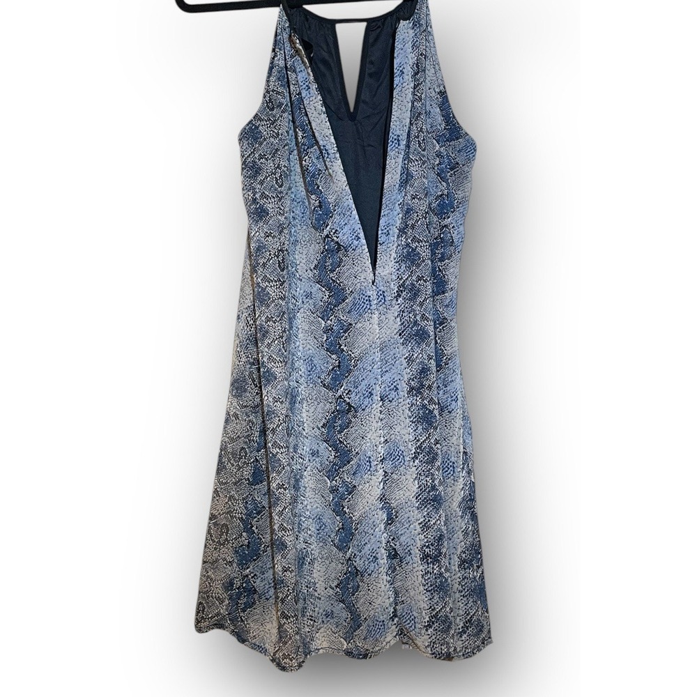 Harper Harlow Womens Deess Snakeskin Size S Blue - Picture 3 of 5
